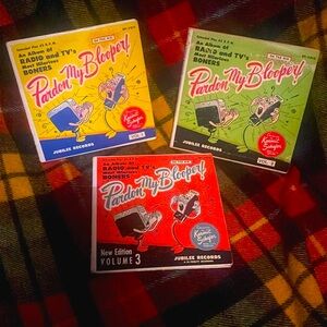 Radio & TV’s Most Hilarious Boners! Vol 1,2,3 45rpm vinyls “Pardon My Blooper!”